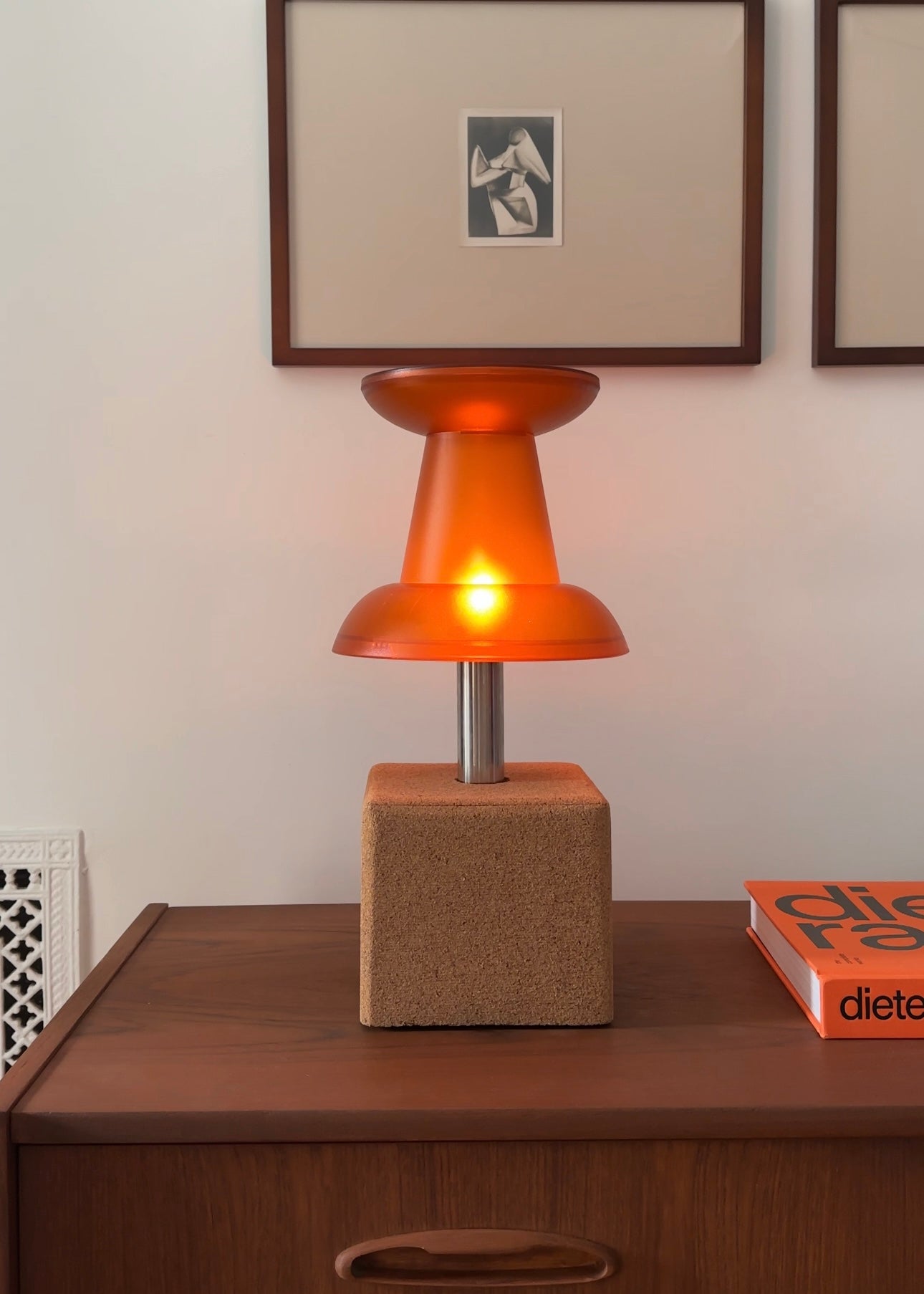 Orange Pushpin Lamp by Visualgram