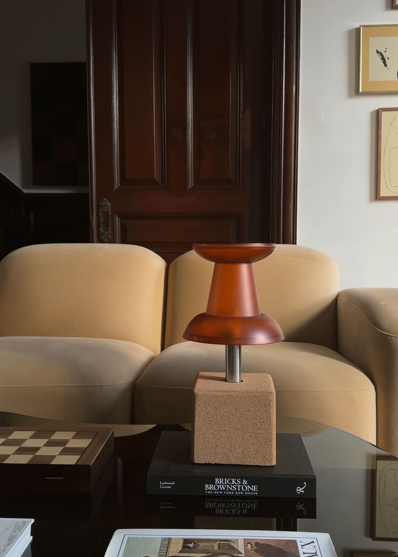 Orange Pushpin Lamp by Visualgram