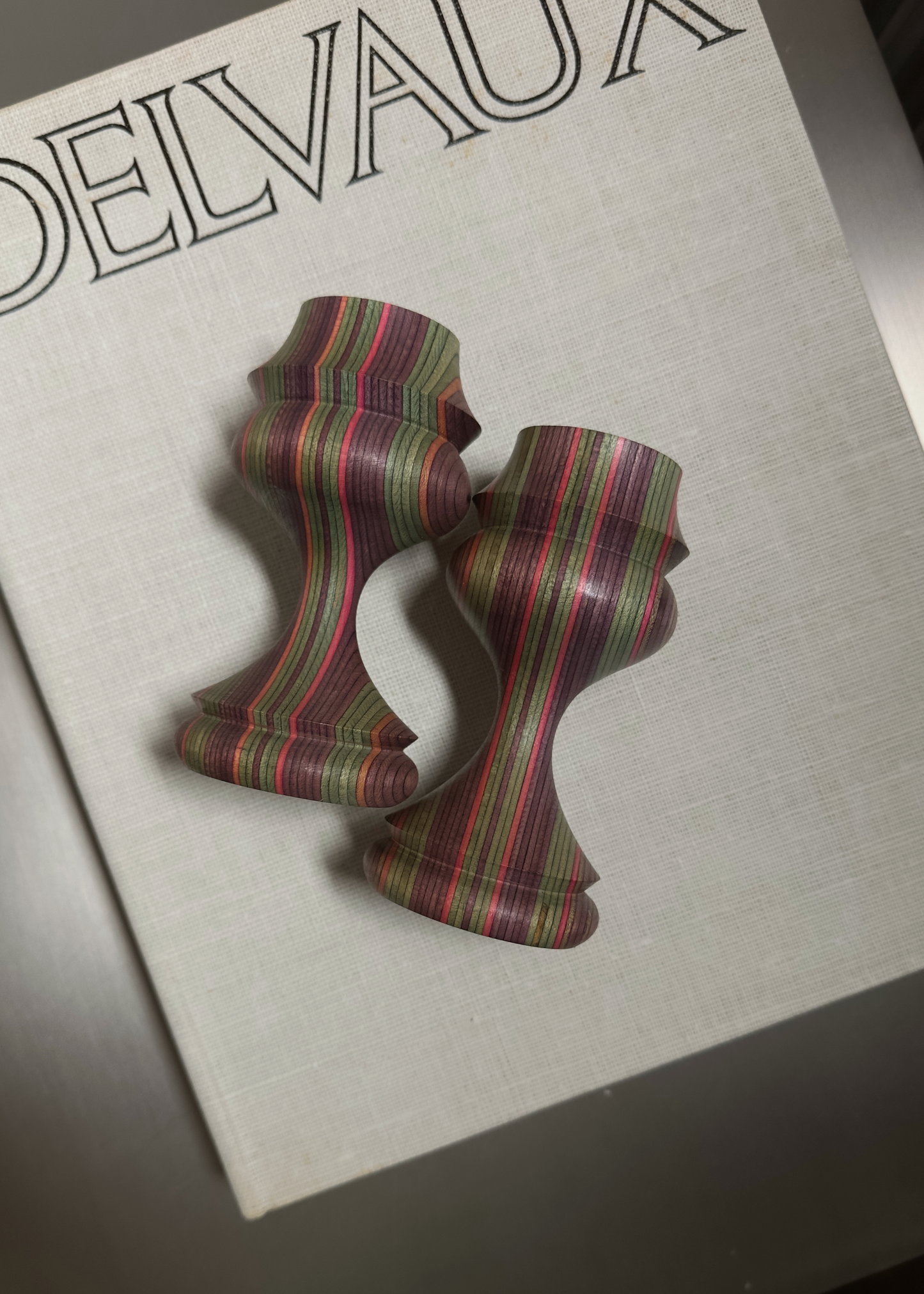 Hand-Turned Candle Holders by Tom Foster (Pair)