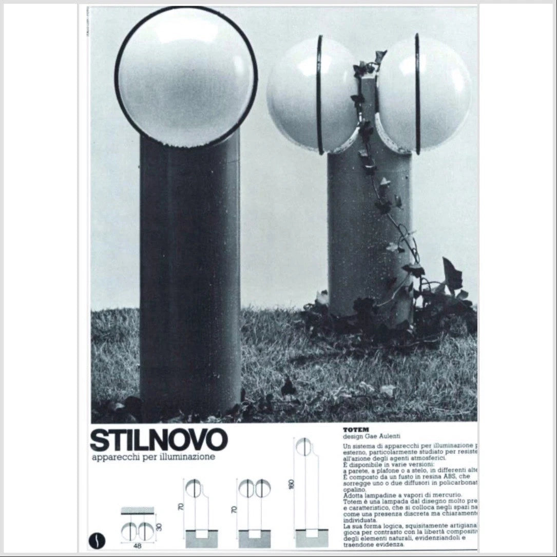 Rare Totem Lamp By Gae Aulenti for Stilnovo