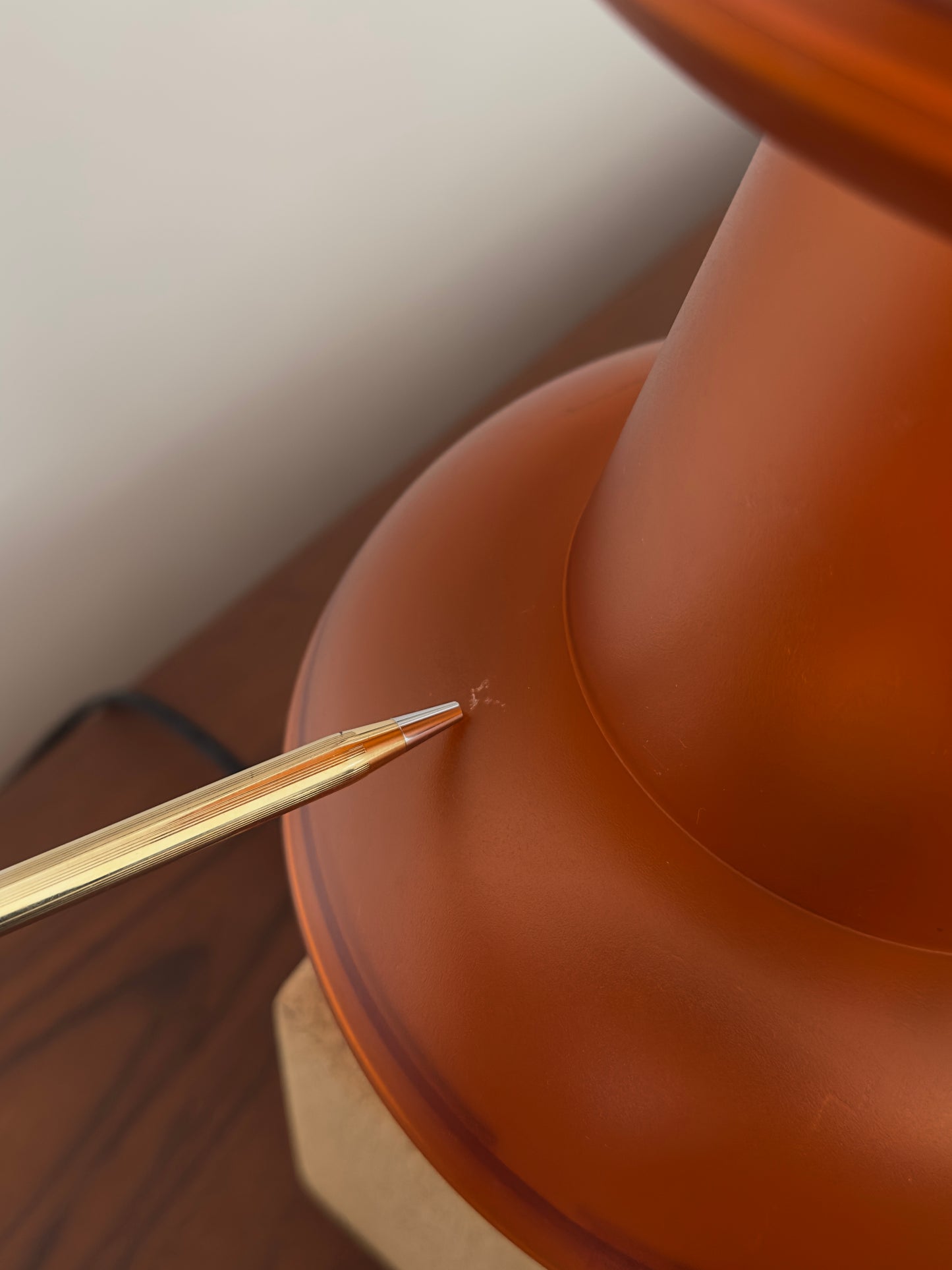 Orange Pushpin Lamp by Visualgram
