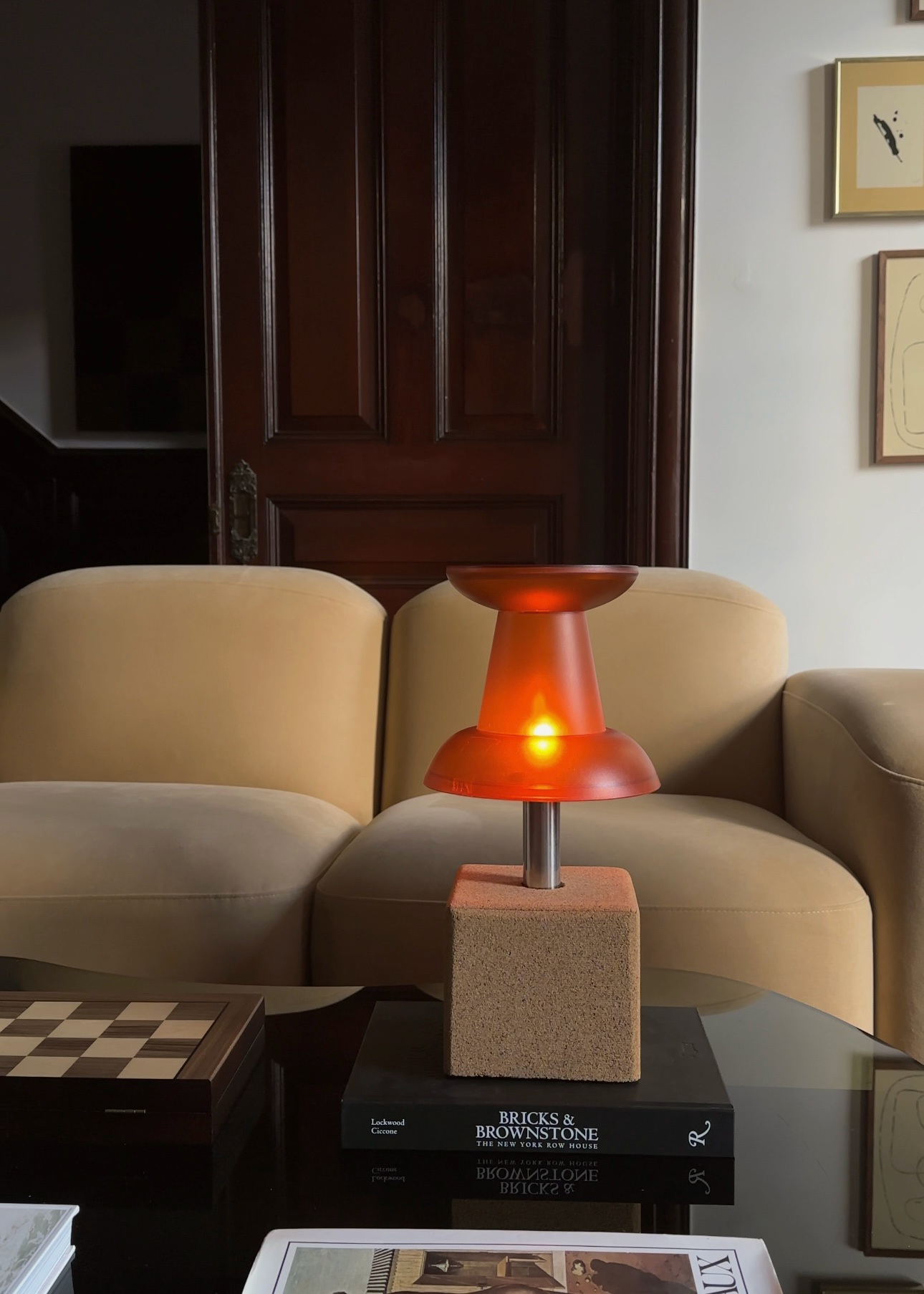 Orange Pushpin Lamp by Visualgram
