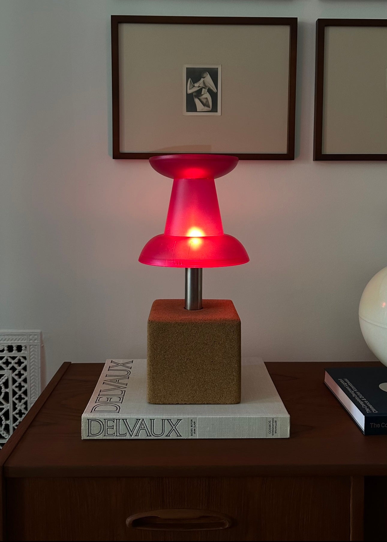 Rare Pink Pushpin Lamp by Visualgram