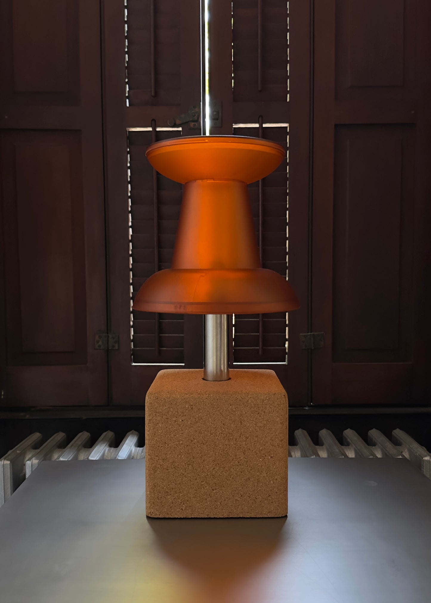 Orange Pushpin Lamp by Visualgram