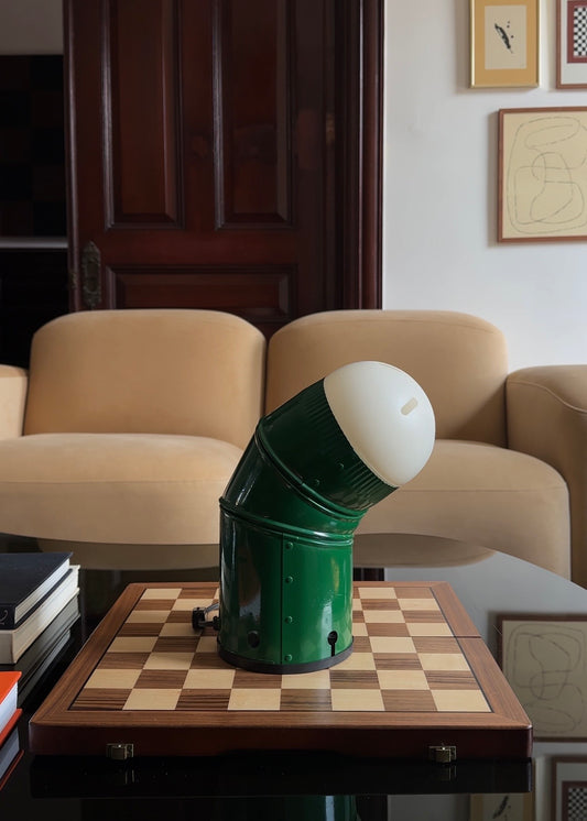 Postmodern Green Metal Lamp